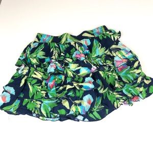 Aeropostale Bright Floral Tiered Skirt Size Medium